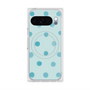 プレミアムスクエアケース with Pixelsnap［ 水彩ドット・レトロカラー - Light Blue ］
