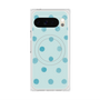 プレミアムスクエアケース with Pixelsnap［ 水彩ドット・レトロカラー - Light Blue ］
