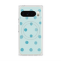 プレミアムスクエアケース with Pixelsnap［ 水彩ドット・レトロカラー - Light Blue ］