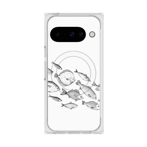 プレミアムスクエアケース with Pixelsnap［ Coexist No.2 - White ］
