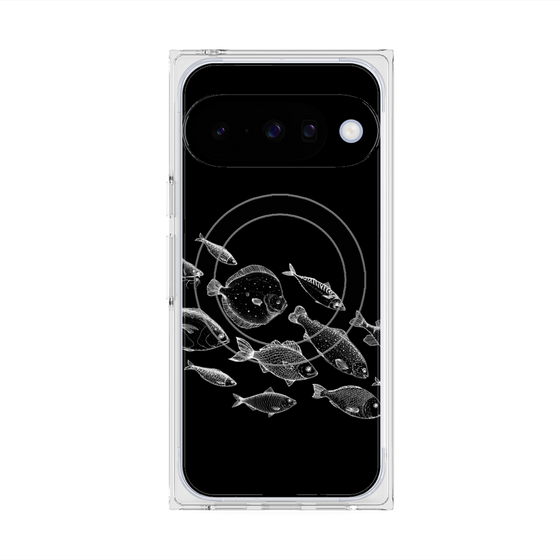 プレミアムスクエアケース with Pixelsnap［ Coexist No.2 - Black ］