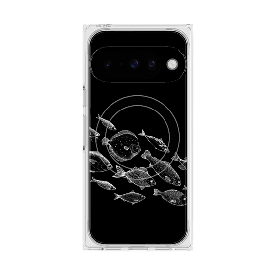 プレミアムスクエアケース with Pixelsnap［ Coexist No.2 - Black ］