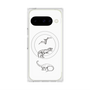 プレミアムスクエアケース with Pixelsnap［ Dinosaurs No.1 - White ］