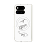 プレミアムスクエアケース with Pixelsnap［ Dinosaurs No.1 - White ］