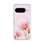 プレミアムスクエアケース with Pixelsnap［ Natural Flower - Pink ］