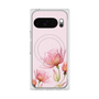 プレミアムスクエアケース with Pixelsnap［ Natural Flower - Pink ］