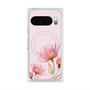 プレミアムスクエアケース with Pixelsnap［ Natural Flower - Pink ］