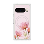 プレミアムスクエアケース with Pixelsnap［ Natural Flower - Pink ］