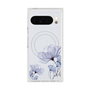 プレミアムスクエアケース with Pixelsnap［ Natural Flower - blue ］