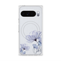 プレミアムスクエアケース with Pixelsnap［ Natural Flower - blue ］