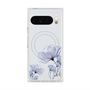 プレミアムスクエアケース with Pixelsnap［ Natural Flower - blue ］