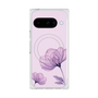 プレミアムスクエアケース with Pixelsnap［ Natural Flower - Purple ］