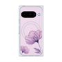 プレミアムスクエアケース with Pixelsnap［ Natural Flower - Purple ］