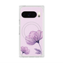 プレミアムスクエアケース with Pixelsnap［ Natural Flower - Purple ］