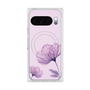 プレミアムスクエアケース with Pixelsnap［ Natural Flower - Purple ］