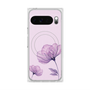 プレミアムスクエアケース with Pixelsnap［ Natural Flower - Purple ］