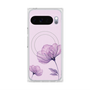 プレミアムスクエアケース with Pixelsnap［ Natural Flower - Purple ］