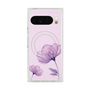 プレミアムスクエアケース with Pixelsnap［ Natural Flower - Purple ］