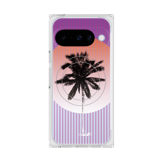 プレミアムスクエアケース with Pixelsnap［ Palm Tree ］