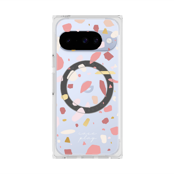 プレミアムスクエアケース with Pixelsnap［ Pink pieces ］
