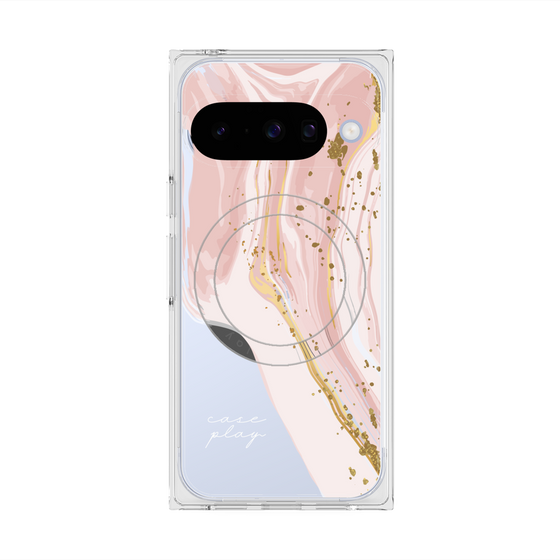 プレミアムスクエアケース with Pixelsnap［ Melting pink ］