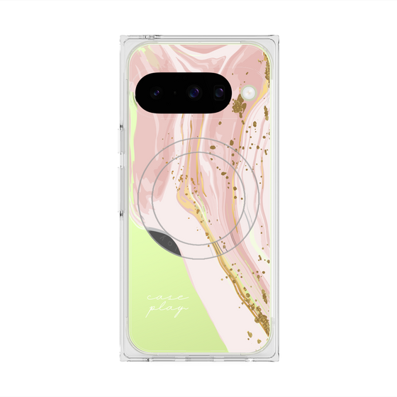 プレミアムスクエアケース with Pixelsnap［ Melting pink ］