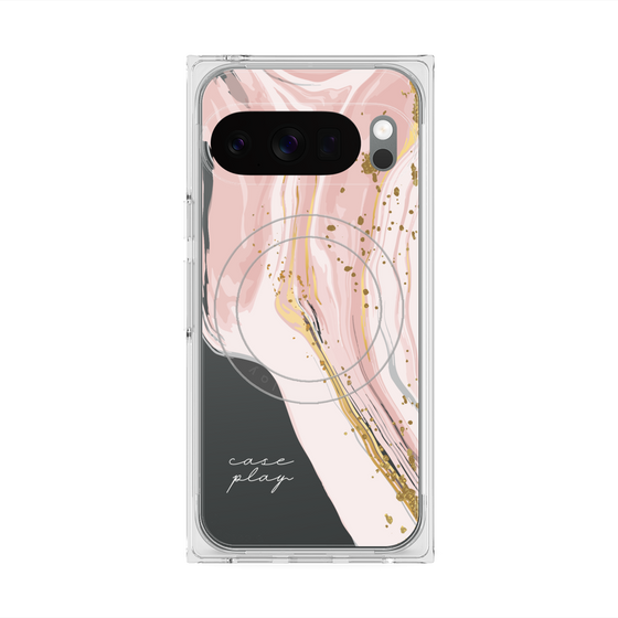 プレミアムスクエアケース with Pixelsnap［ Melting pink ］