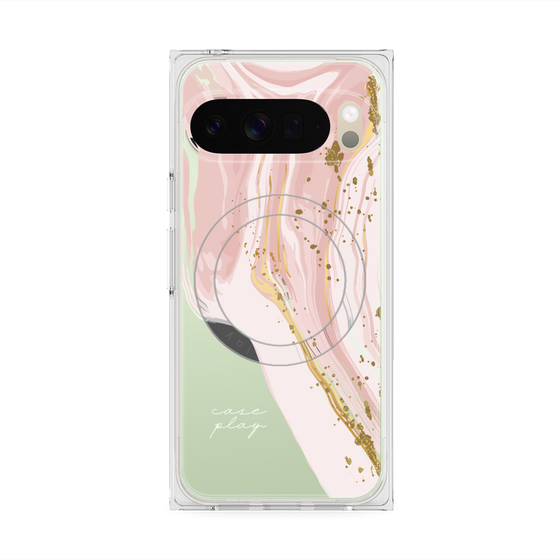 プレミアムスクエアケース with Pixelsnap［ Melting pink ］