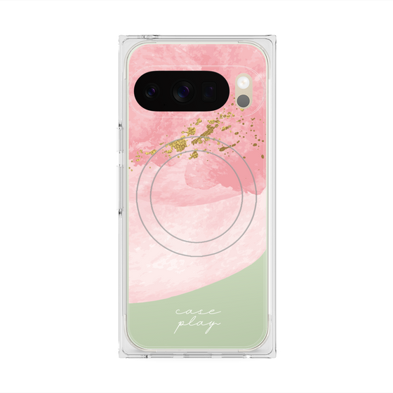 プレミアムスクエアケース with Pixelsnap［ pink layered ］