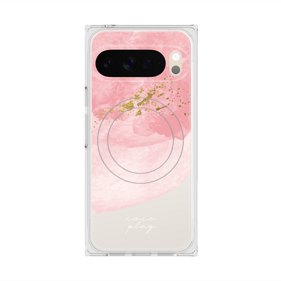 プレミアムスクエアケース with Pixelsnap［ pink layered ］