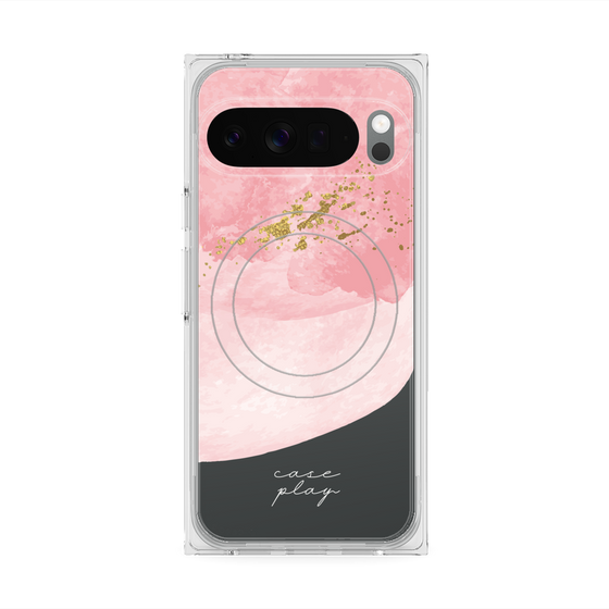 プレミアムスクエアケース with Pixelsnap［ pink layered ］