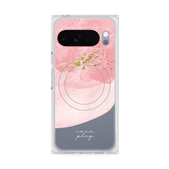 プレミアムスクエアケース with Pixelsnap［ pink layered ］