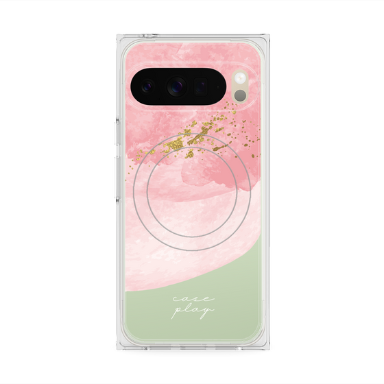 プレミアムスクエアケース with Pixelsnap［ pink layered ］