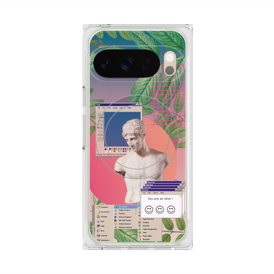 プレミアムスクエアケース with Pixelsnap［ vapor wave ］