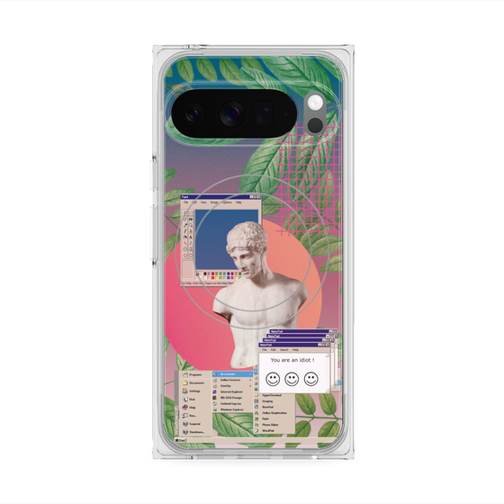 プレミアムスクエアケース with Pixelsnap［ vapor wave ］