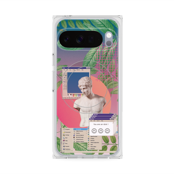 プレミアムスクエアケース with Pixelsnap［ vapor wave ］