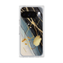 プレミアムスクエアケース with Pixelsnap［ Marble Nuance Painting Black ］