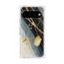 プレミアムスクエアケース with Pixelsnap［ Marble Nuance Painting Black ］