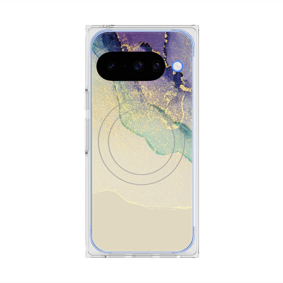 プレミアムスクエアケース with Pixelsnap［ Marble Purple ］