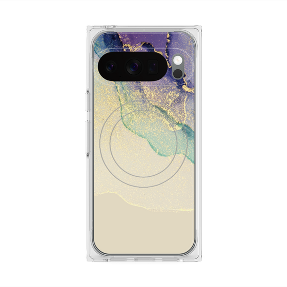 プレミアムスクエアケース with Pixelsnap［ Marble Purple ］