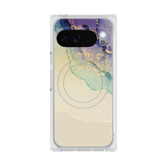 プレミアムスクエアケース with Pixelsnap［ Marble Purple ］