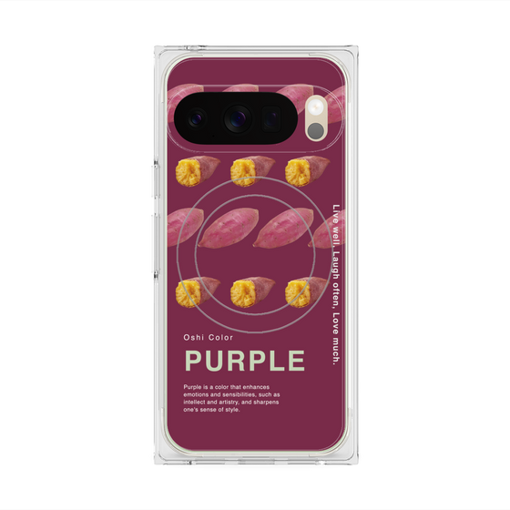 プレミアムスクエアケース with Pixelsnap［ PURPLE-Sweet potato ］