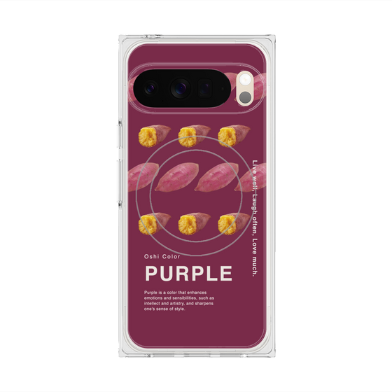 プレミアムスクエアケース with Pixelsnap［ PURPLE-Sweet potato ］