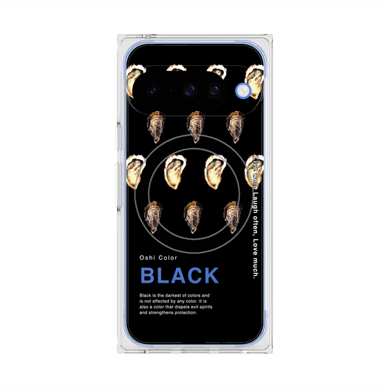 プレミアムスクエアケース with Pixelsnap［ BLACK-Oyster ］