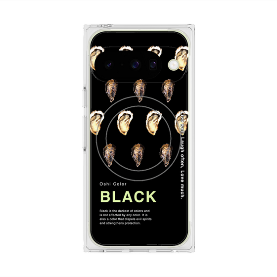 プレミアムスクエアケース with Pixelsnap［ BLACK-Oyster ］