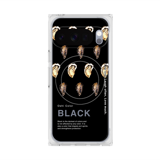 プレミアムスクエアケース with Pixelsnap［ BLACK-Oyster ］