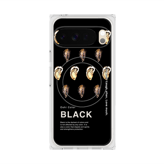 プレミアムスクエアケース with Pixelsnap［ BLACK-Oyster ］