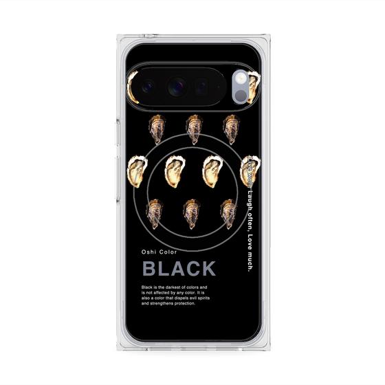 プレミアムスクエアケース with Pixelsnap［ BLACK-Oyster ］