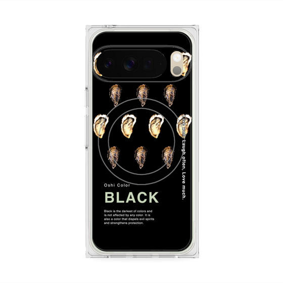 プレミアムスクエアケース with Pixelsnap［ BLACK-Oyster ］