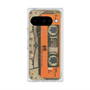 プレミアムスクエアケース with Pixelsnap［ RETORO CASSETTE TAPE - Skeleton Orange ］